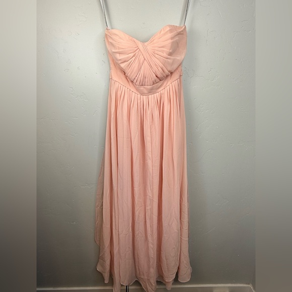 Jenny Yoo Aidan Convertible Strapless Gown Chiffon Formal Dress Size 6 - Picture 3 of 12